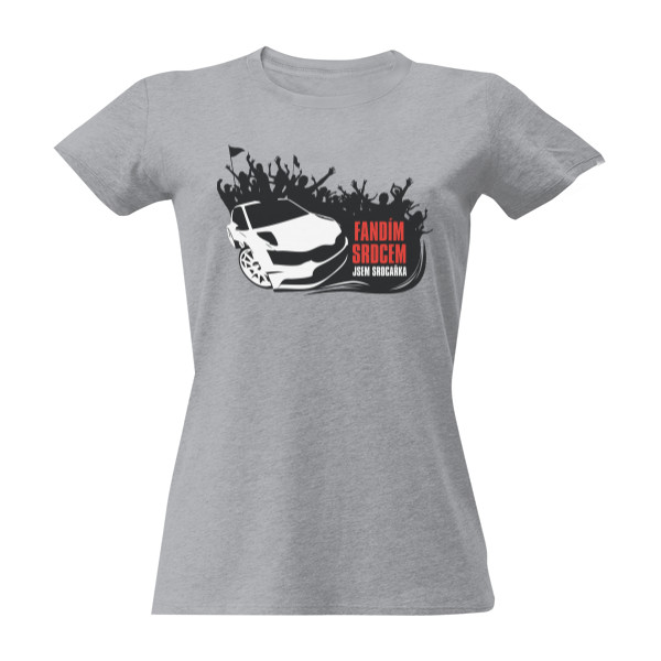 Tričko s potiskem Jsem Srdcařka - oboustranné