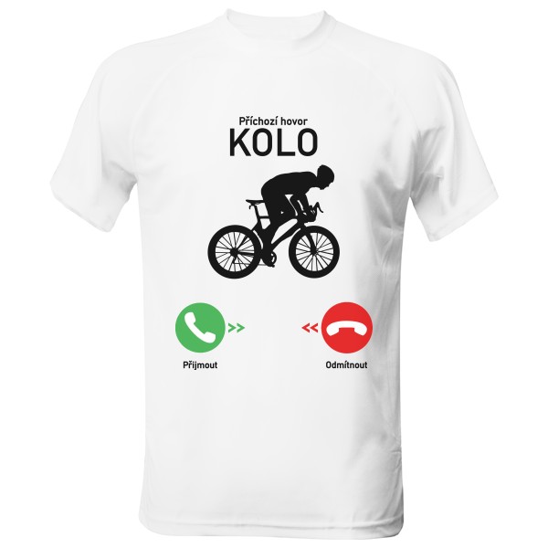 Pánské funkční tričko s potiskem Příchozí hovor kolo